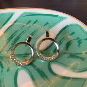 Gold Stud Hoop Earrings